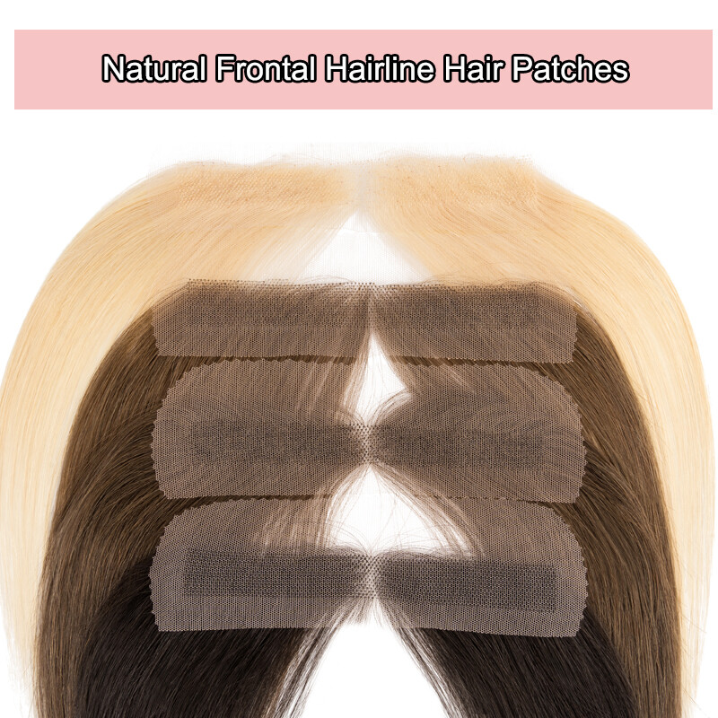FULL LACE HAND-TIED FRONT HAIRLINE HUMAN HAIR PATCHES Hairpiece For Women Topper