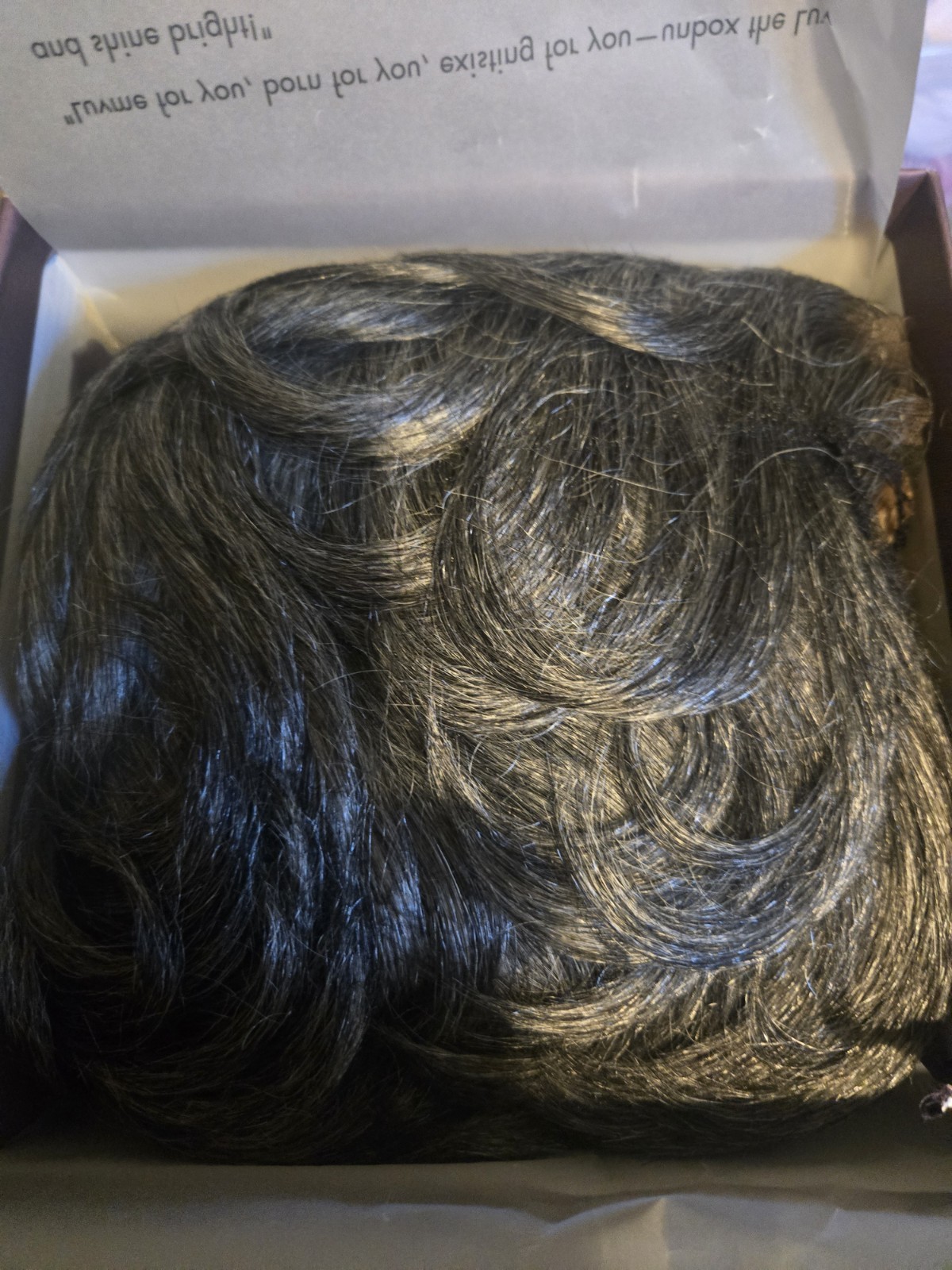 LUVME Human Hair Wig Black Wavy New In Box
