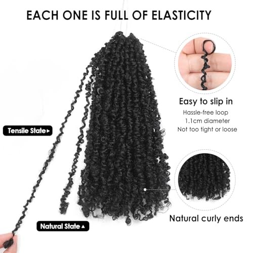Yanky Twist Crochet Hair 10 Inch-12 Inch-14 Inch 1B#-Natural Black