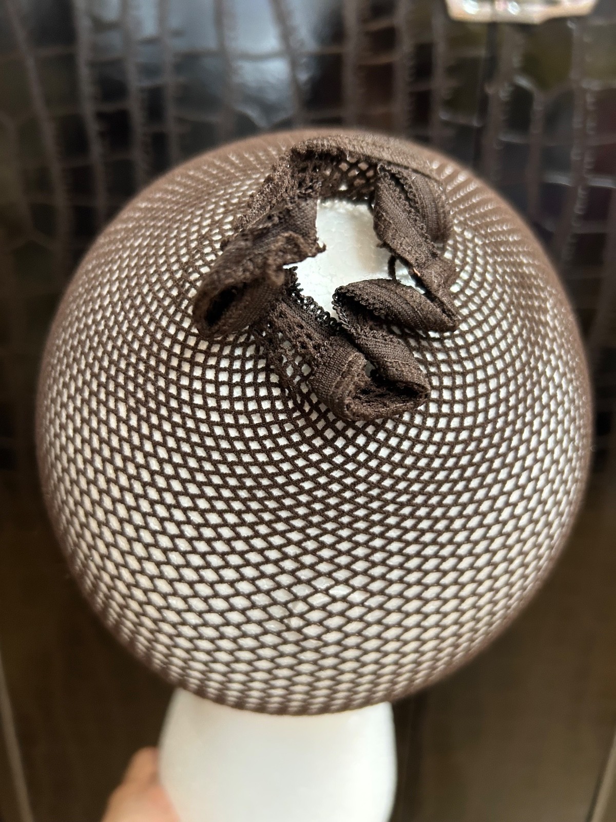 OPEN TOP WIG LINER CAP – DARK BROWN – MESH FABRIC – PACK OF 3