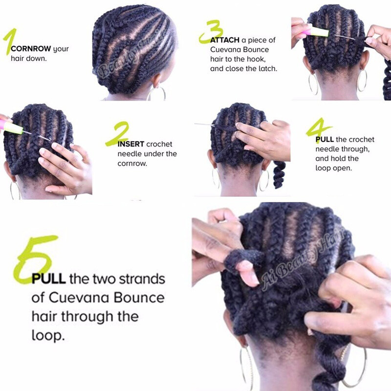 14″ Water Curly Crochet Braiding Hair Curly Synthetic Hair Extensions
