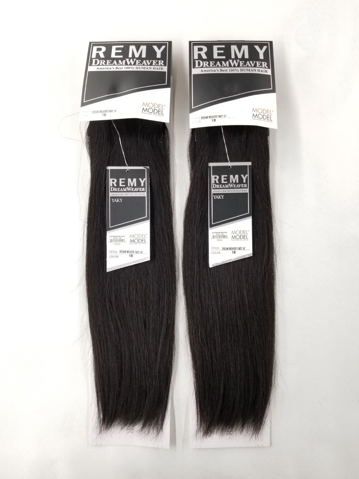 2 Packs ModelModel Remy Dreamweaver 100% Human Hair Extension 14″~Off Black