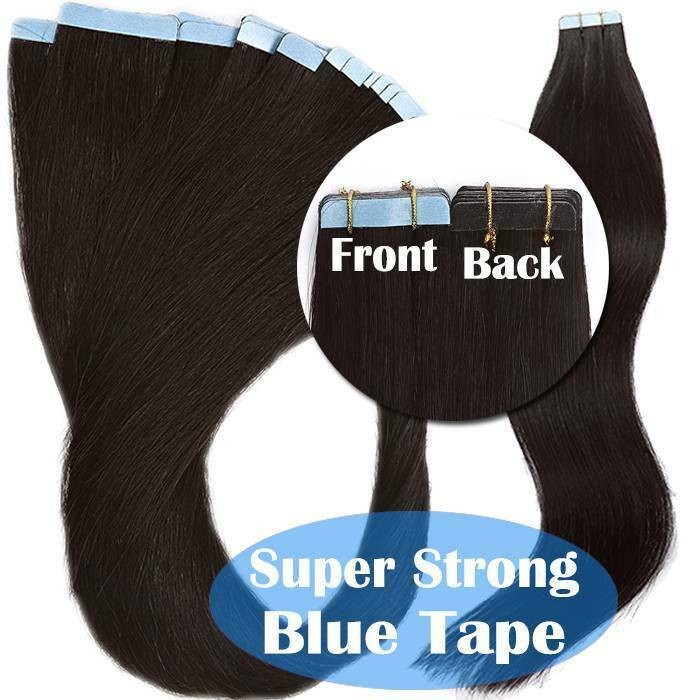 Tape In Remy Human Hair Extensions Double Sided Skin Weft Straight Fashion Hair