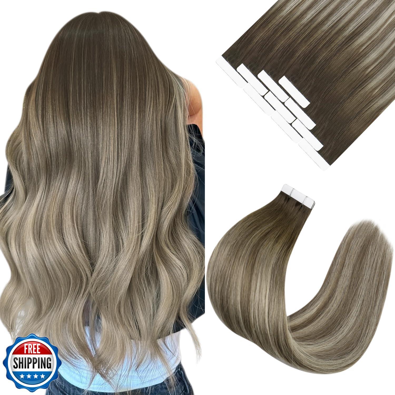 Ve Sunny Tape in Real Human Hair Extensions Invisible Hair Extensions Remy Ta