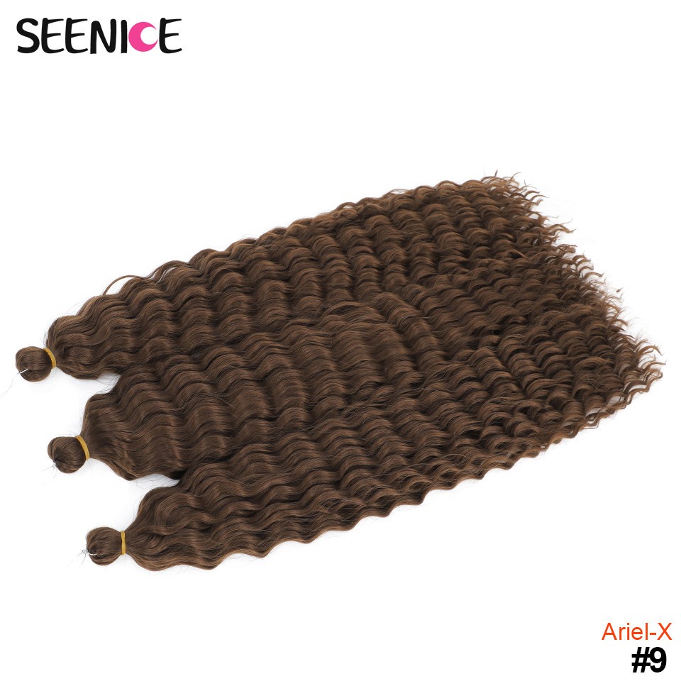 African Curls Ariel Water Wave Twist Crochet Hair Synthetic Braid Afro Curl Ombr