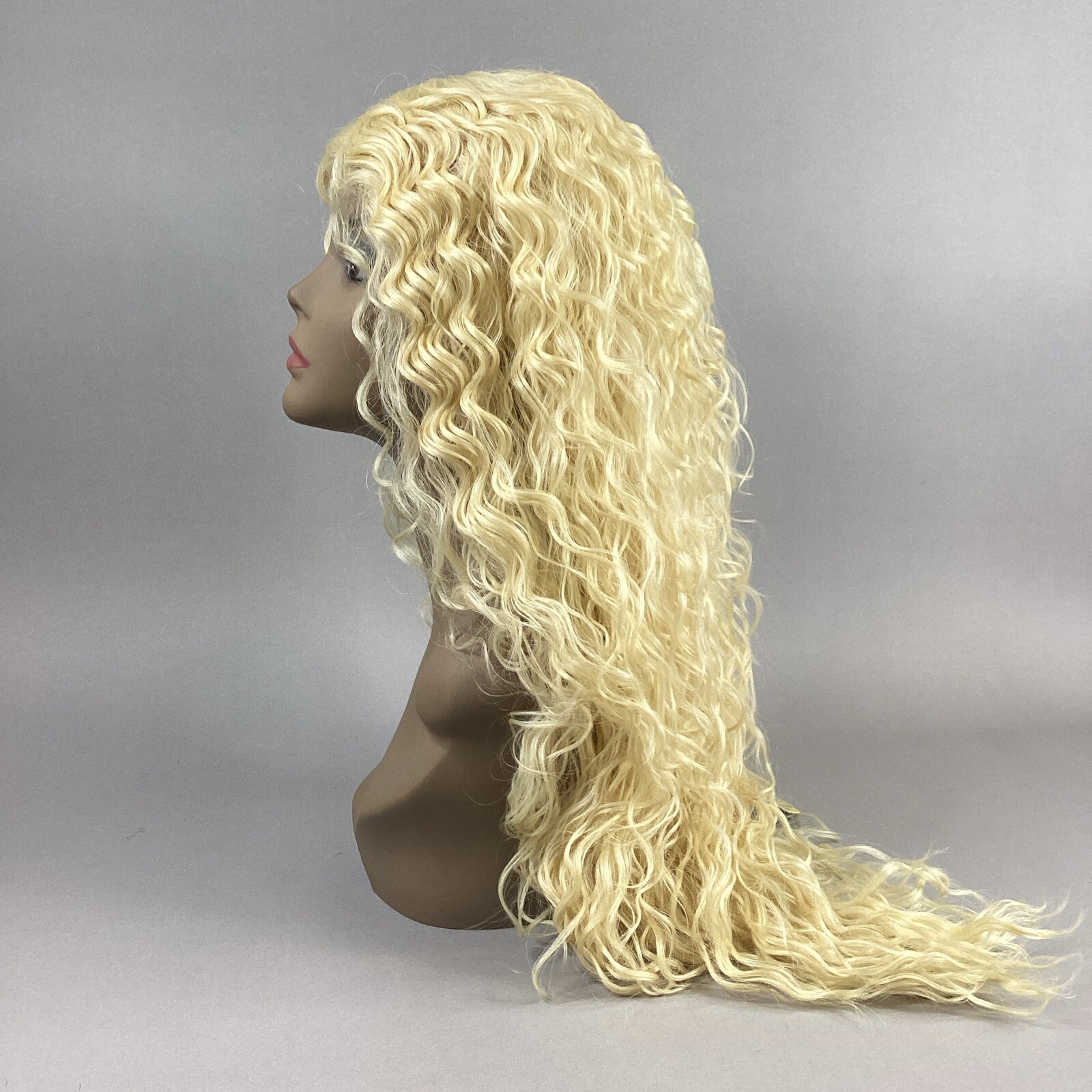 Thora Long Wavy #613 Platinum Blonde Premium Synthetic Lace Part Wig