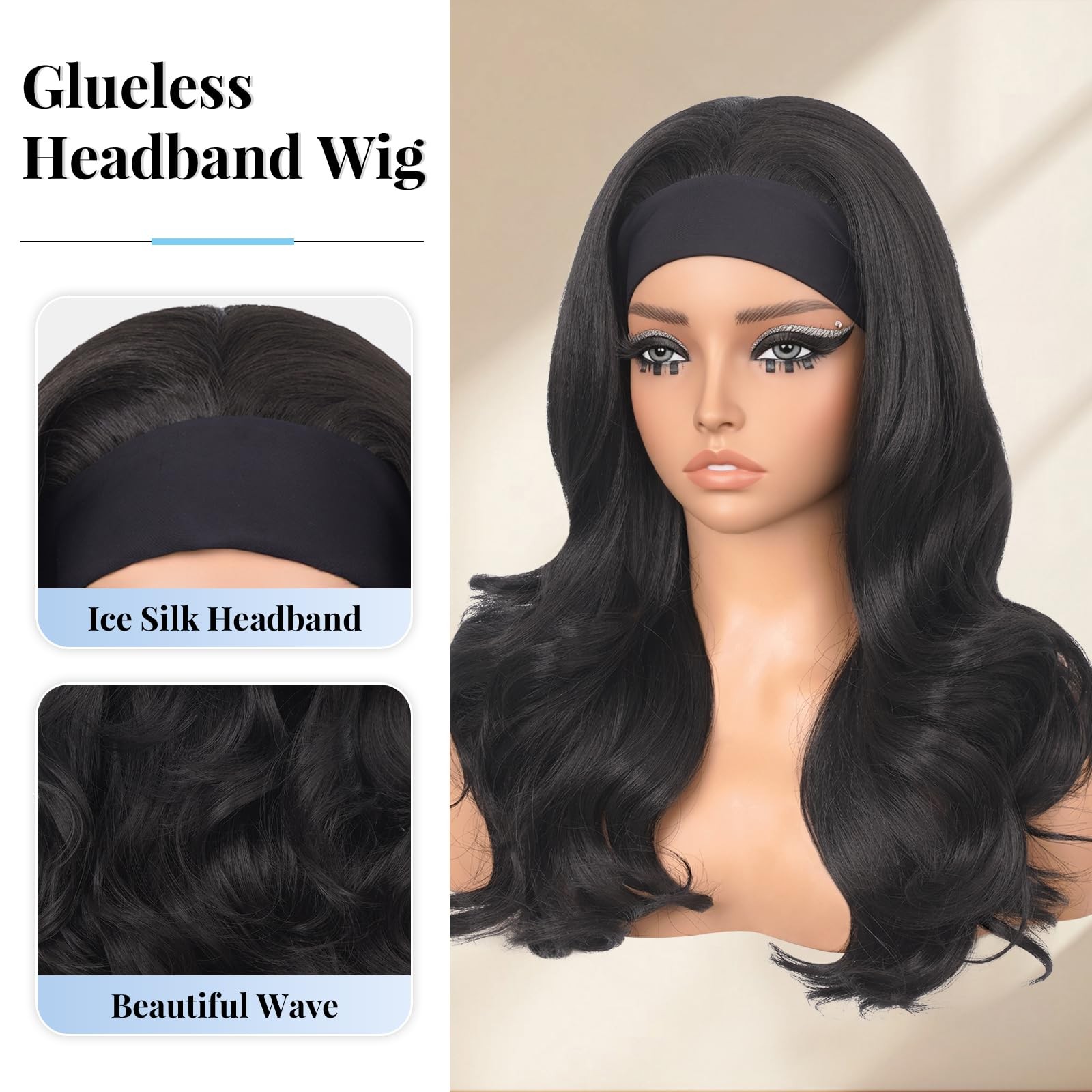 Headband Body Wave Headband Wigs for Black Brazilian Virgin Hair Glueless Non…