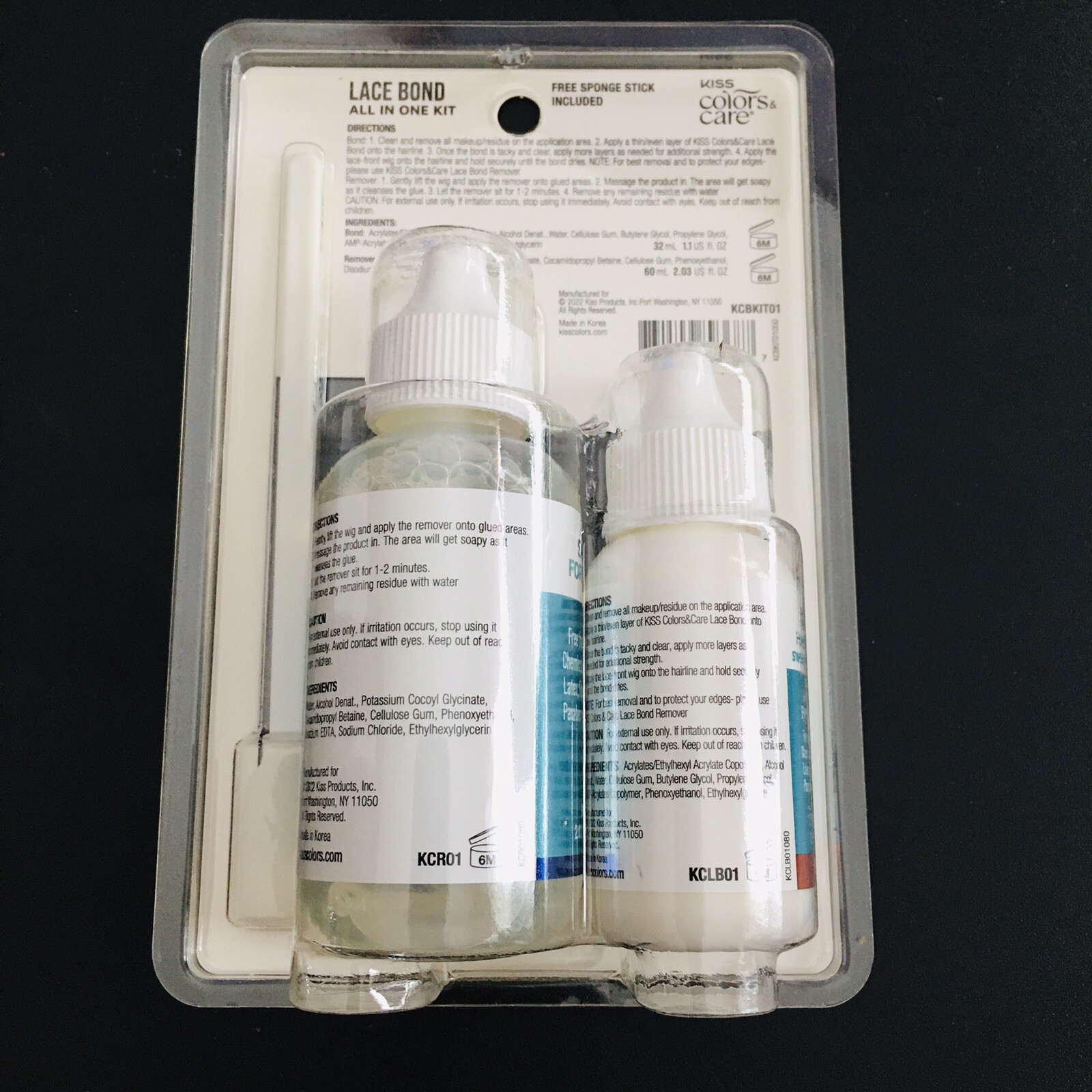 Kiss Lace Bond Kit Front Wig Adhesive Glue Extreme Hold + Remover Colors & Care