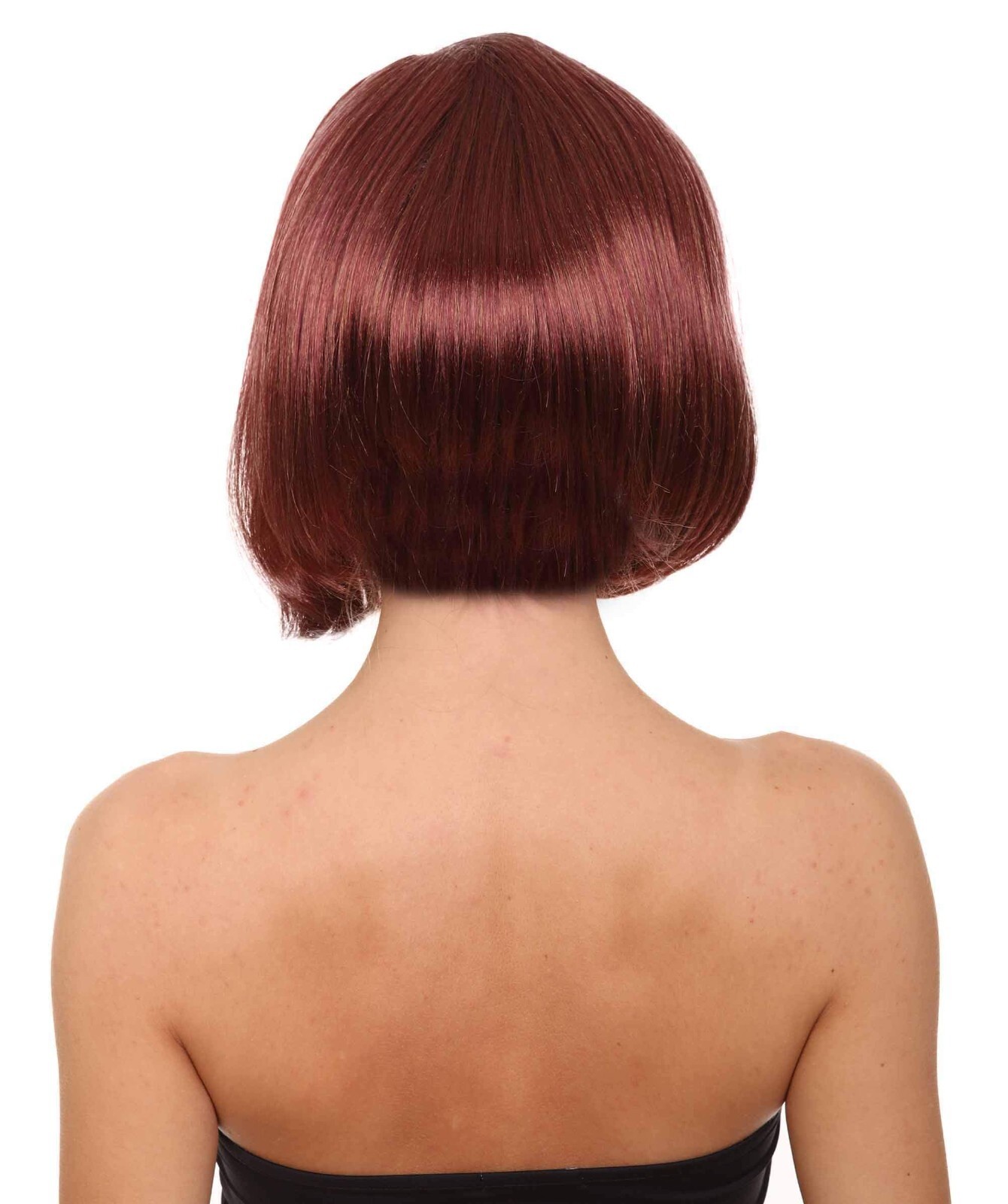 French Women Short Wine red Bob Wig | Premium Breathable Capless Cap | HW-1748
