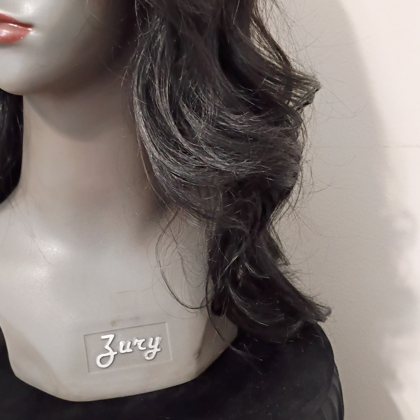 Zury Black Wavy Layered Lace Front Wig Free-Part Synthetic 21-30 in