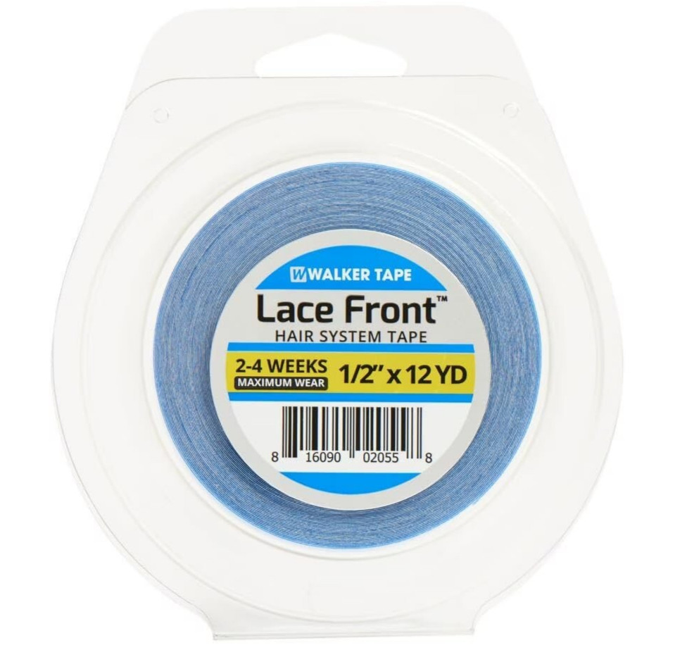 Walker Tape 1/2″x 12 yards Lace Front Support Tape Wig (Blue Liner) Double Side!