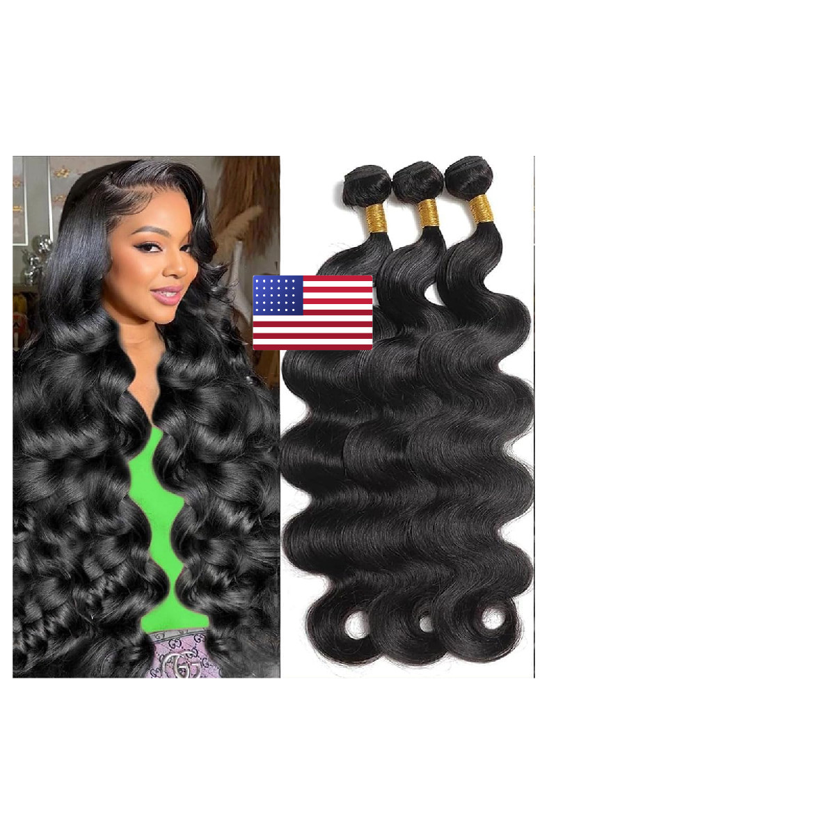 Genrein Body Wave Bundles Human Hair 20 22 24 Inch Brazilian Body Wave Human
