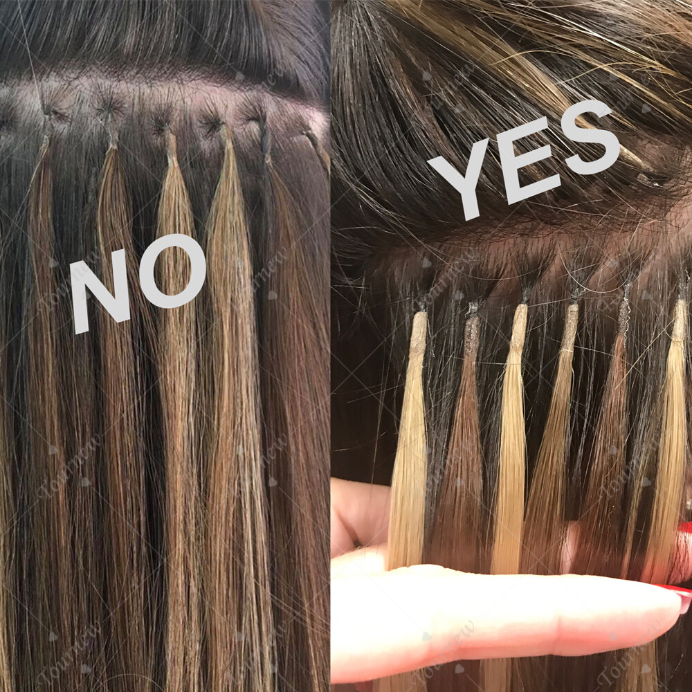 US CLEARANCE Pre Bonded Keratin THICK Nail U Tip Human REAL Hair Extensions 400S