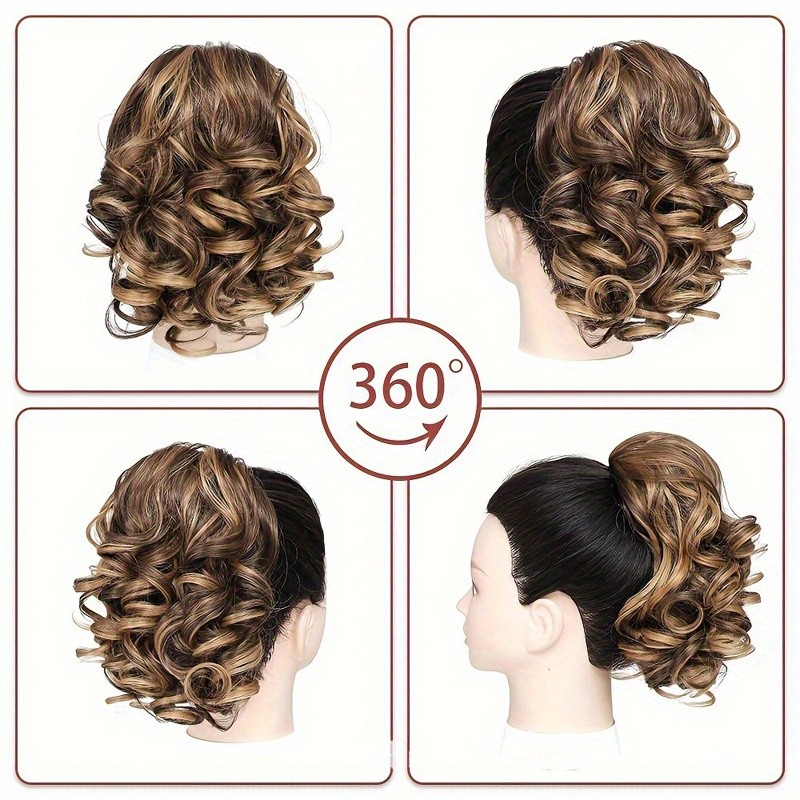 Curly Wave Clip-In Ponytail Hair Extensions for Women – High-Temperature Fiber