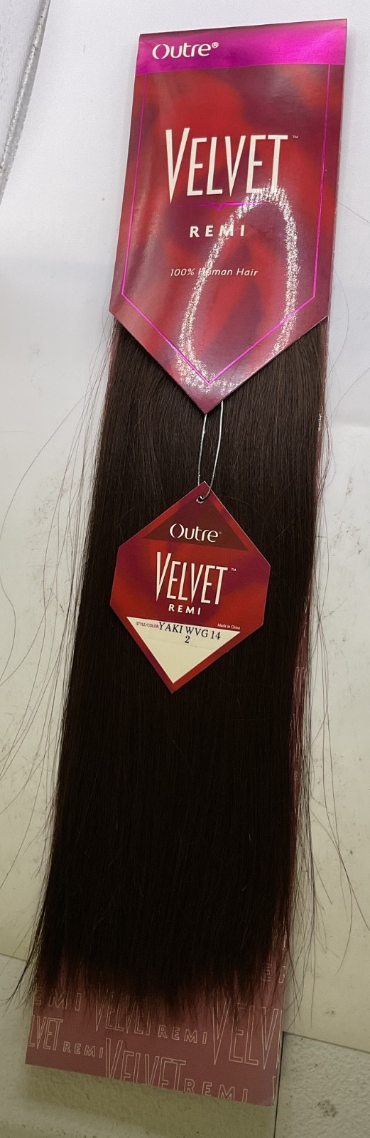 Outre Velvet Remi 100% Human Hair Yaki WVG 14″ Color: 2