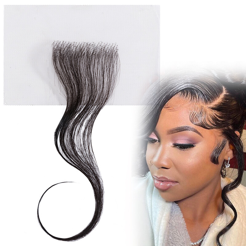 Lace Baby Hair Edges Reusable Virgin Human Hair Invisible Strips Hairline Piece