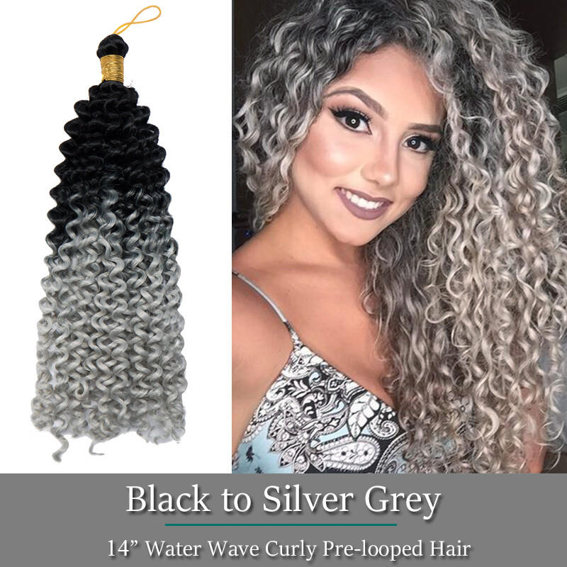 Natural Kinky Curly Crochet Braids Water Deep Wave hair as Human Hair Extensions