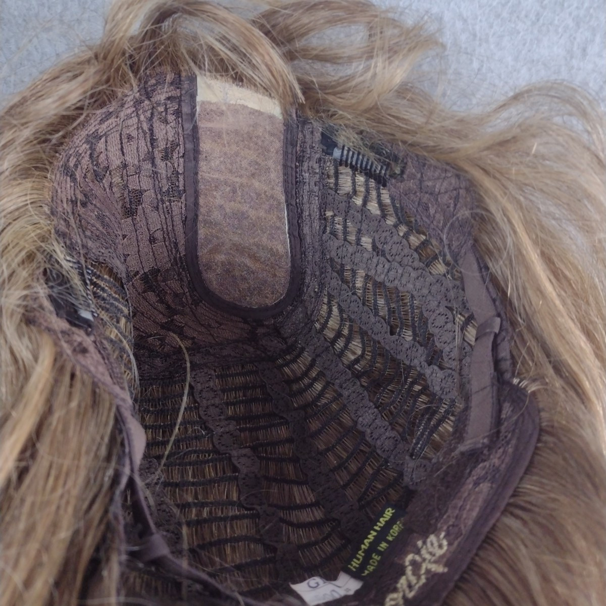 Woman’s Blonde Wig Georgie Human Hair Blend Wig Auburn Wavy GIA # 500