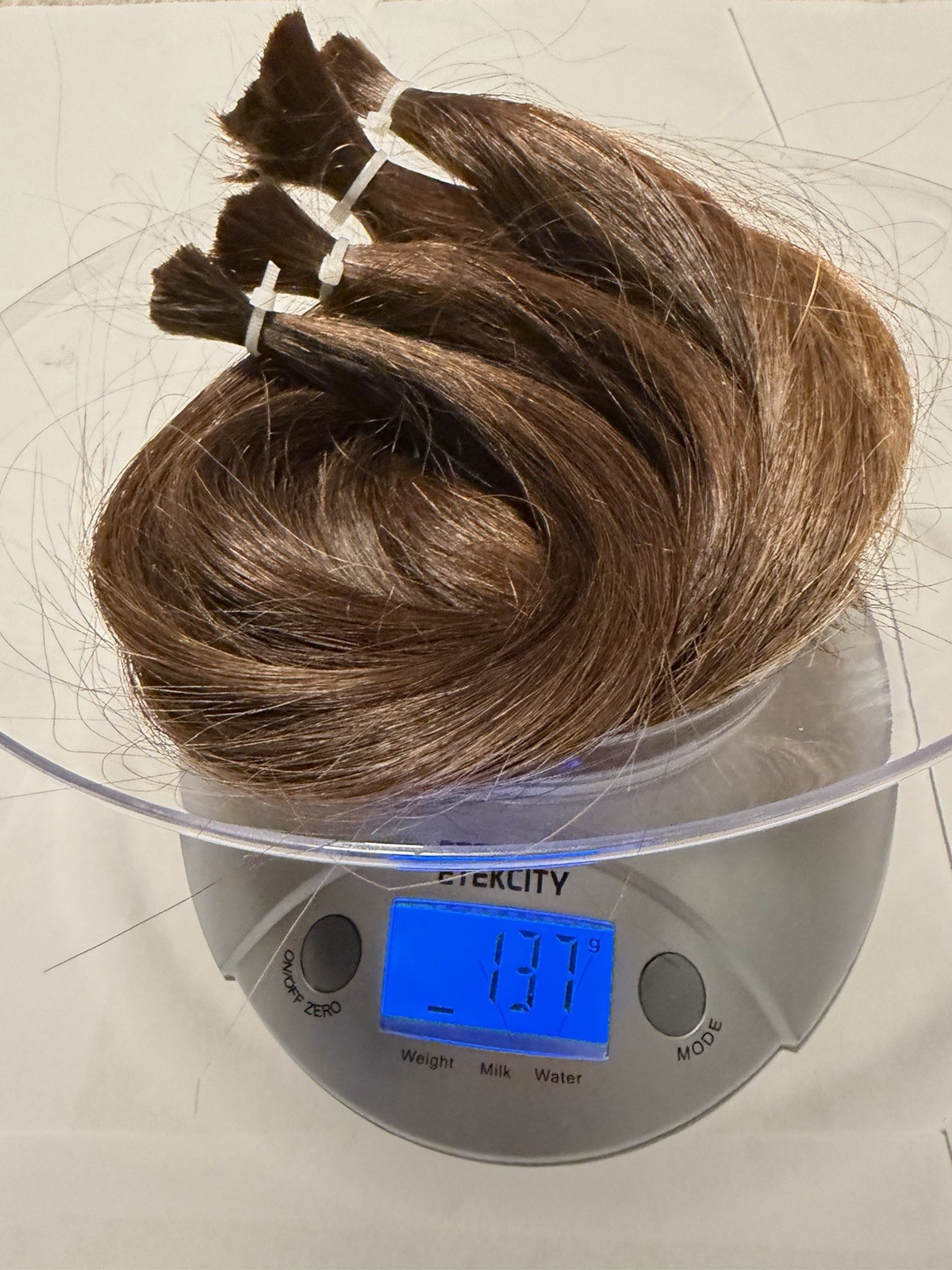 100% Slavic Human Hair Ponytail 137g 45cm Remy Natural Medium Brown Straight
