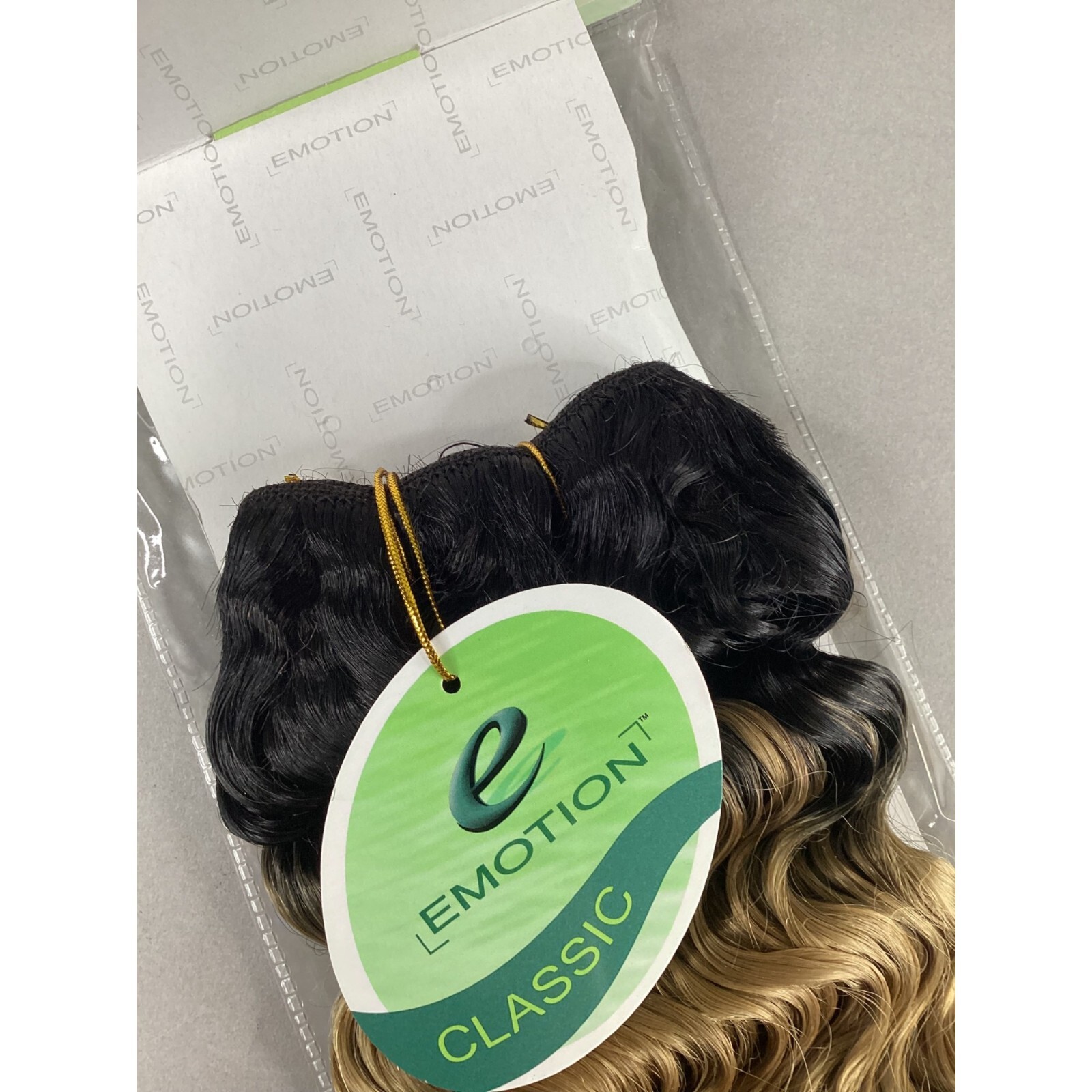 8″ Deep Wave Color #T1B27 Off Black Highlights Blended Hair Extensions Track