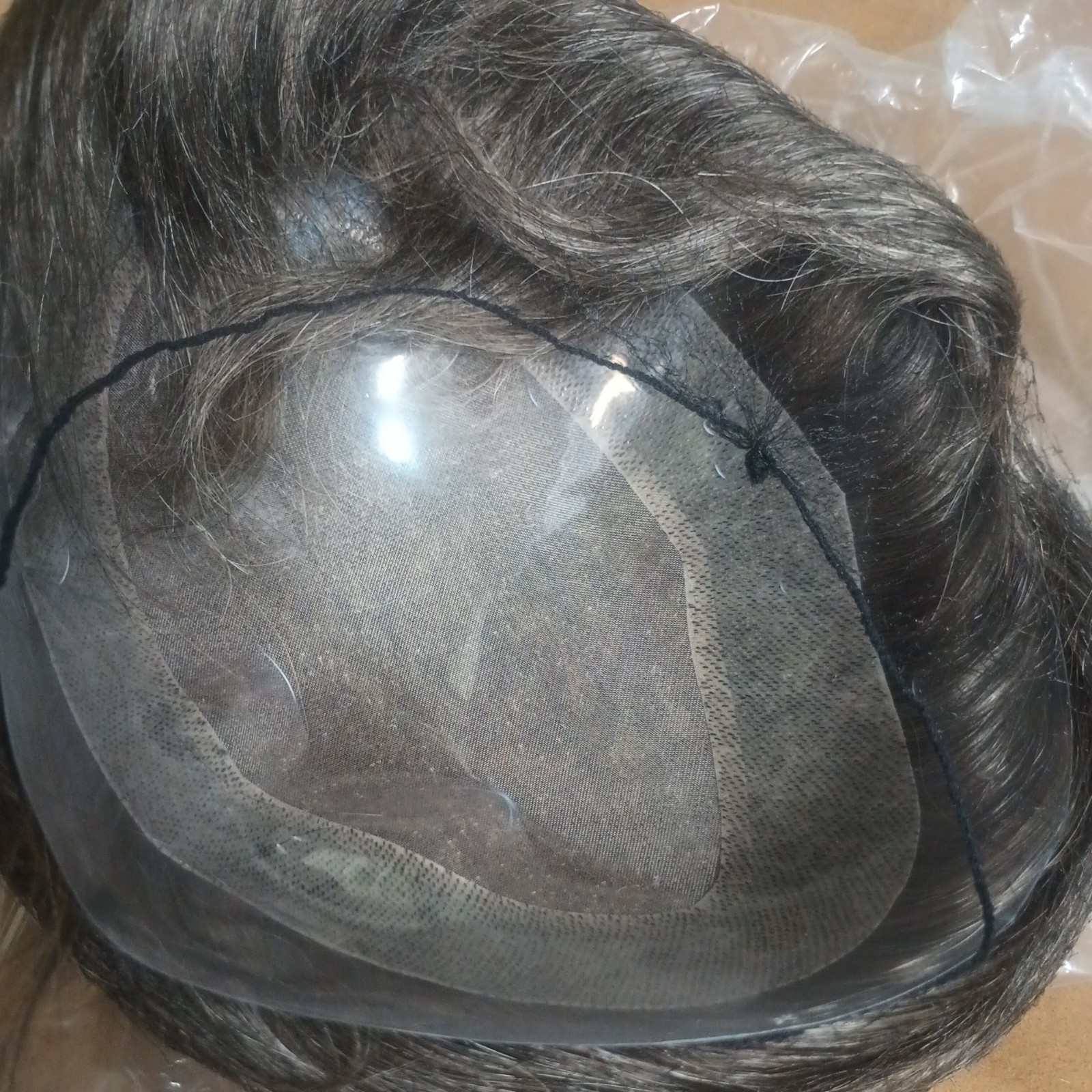 Mens Toupee FRENCH LACE Hairpiece Skin PU Around Hair Replacement Wigs 8×10