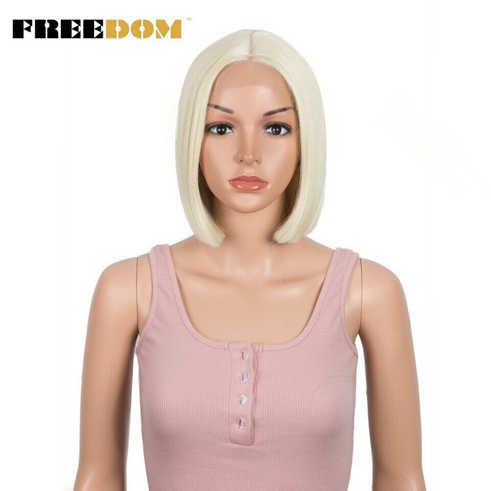 Straight Synthetic Lace Wig Short Ombre Bob Wig Purple Red Pink Fashion Wig