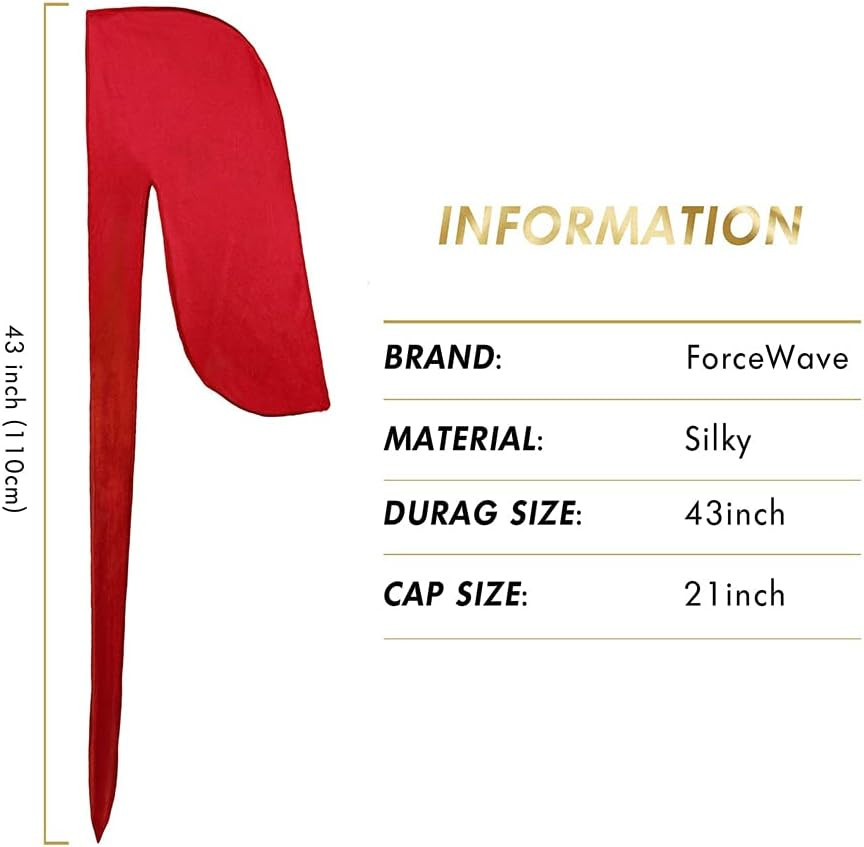 4PCS Silky Durags for Men Women 360 Waves with 1 Wave Cap, Silky Satin Durag Ext