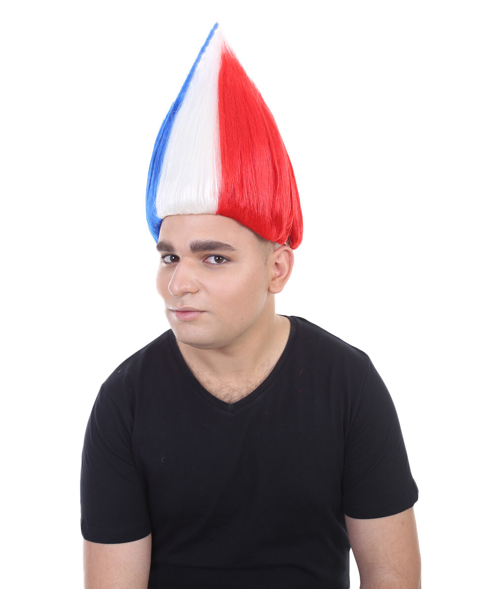 Unisex Flag Troll Wigs Collections, 16 Countries Wig, Sports Wigs, HM-128A
