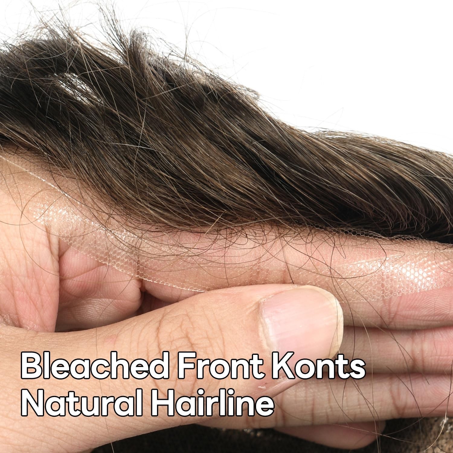 0.04mm Ultra Thin Skin Toupee V-looped – Dark Ash Blonde – Light/Med Density