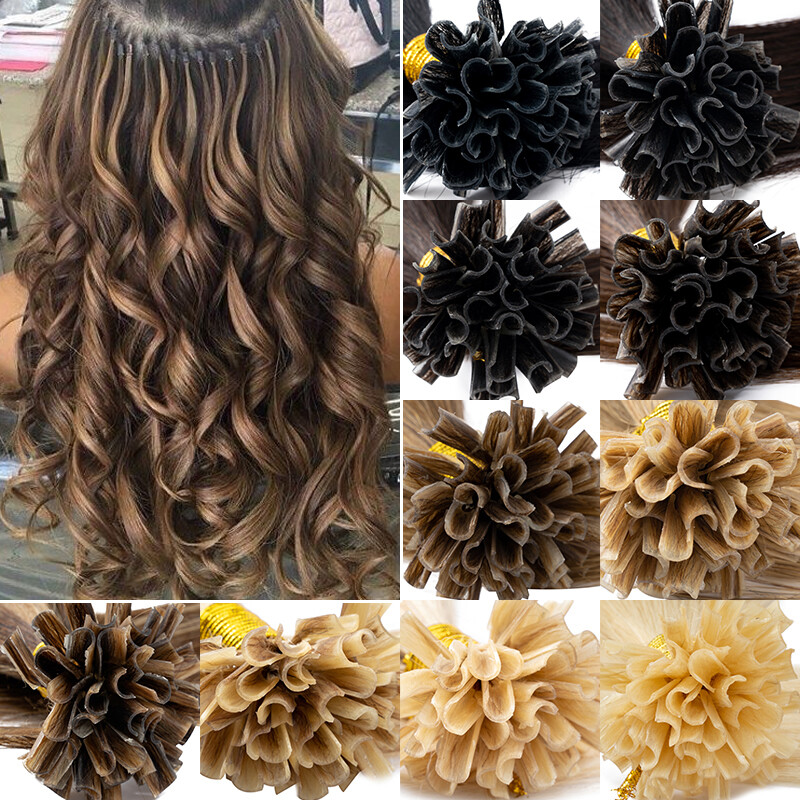 300S Keratin Pre Bonded Nail U Tip 100% Remy Human Hair Extensions Thick 150G US