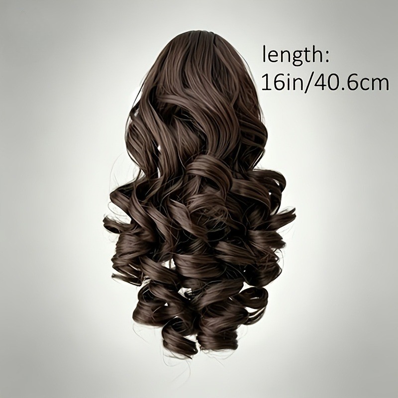 Natural Blend Fluffy Curly Claw Hairpiece fits School Daily Casual Hairstyle Use