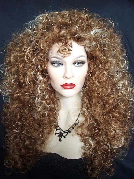 Sexy ” Lioness ” Wig Drag Queen Cosplay Long 28 in Tight Curly Cher Retails $130