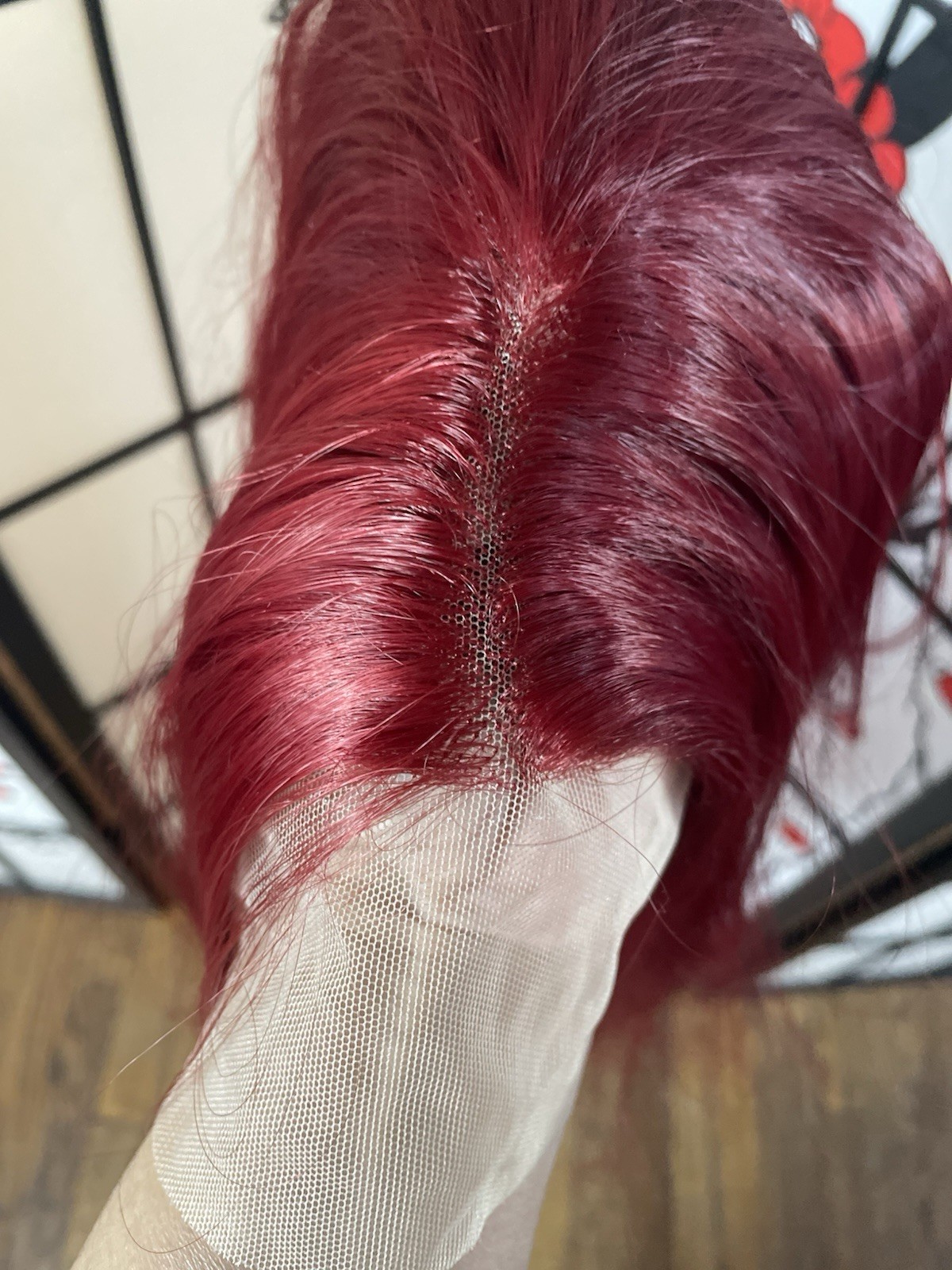Burgundy Red Lace Front Wig 26 Inch Straight 13×4 HD Lace Glueless Pre Plucked
