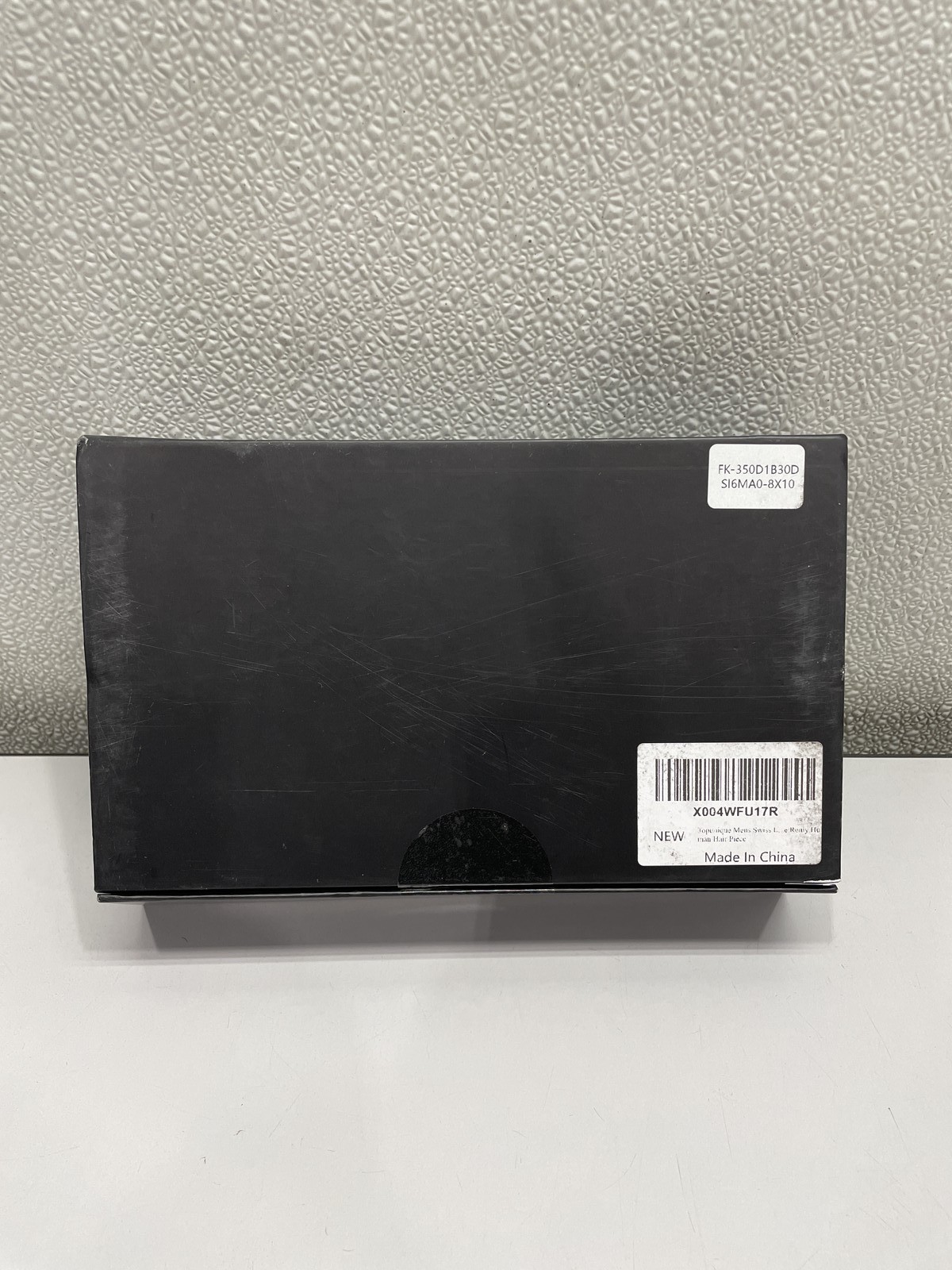 TopUnique Human Hair Touppe For Men, 8×10 Black With Gray Hair