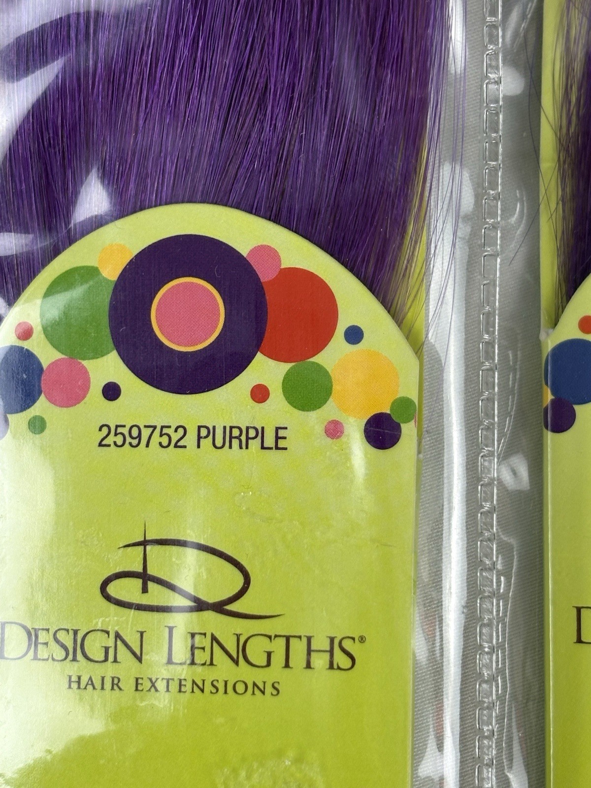 Design Lengths Snap It Hair Extensions Lot Of 6 Packs 3 Blue 2 Purple 1 Blonde