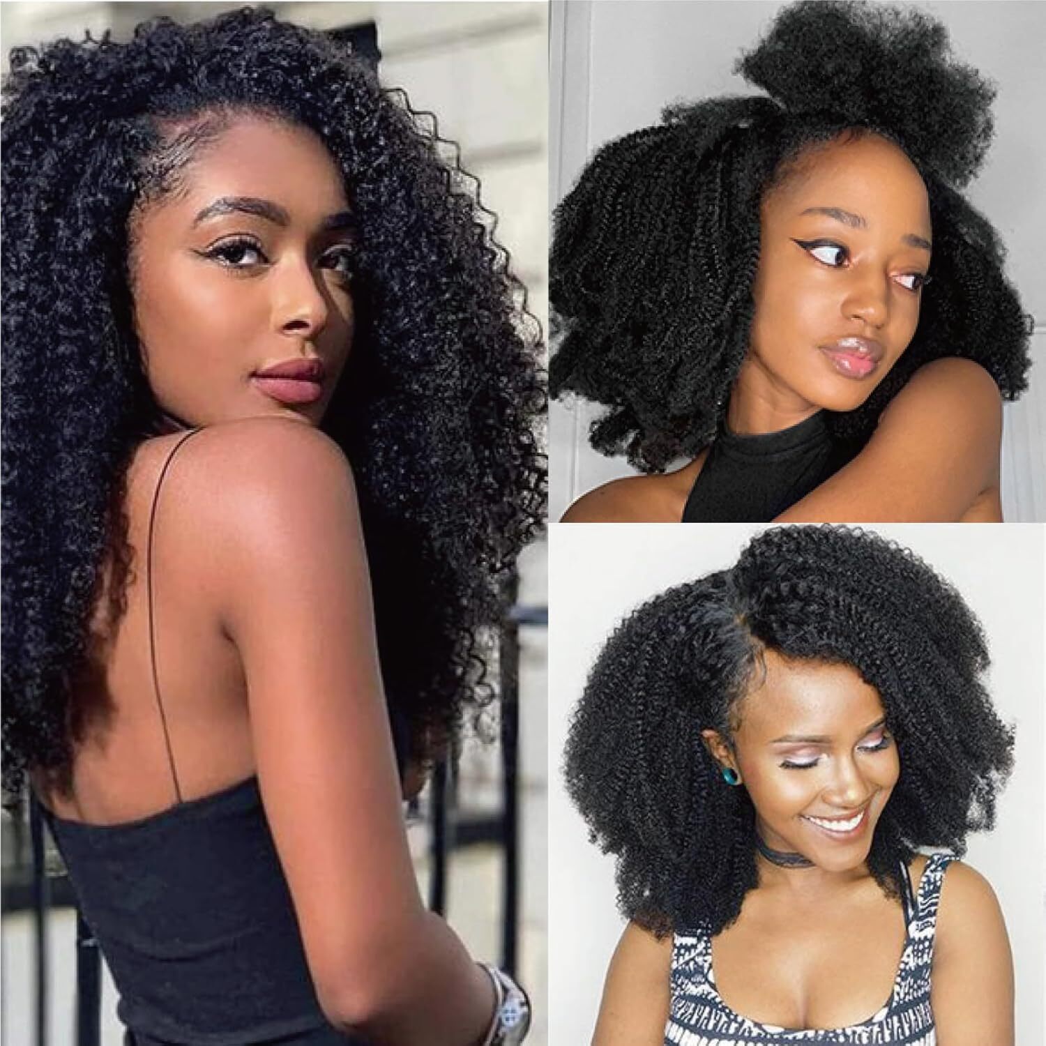 Afro Kinky Curly Clip ins 4C Clip ins Human Hair 8pcs 120g/set Brazilian Hair
