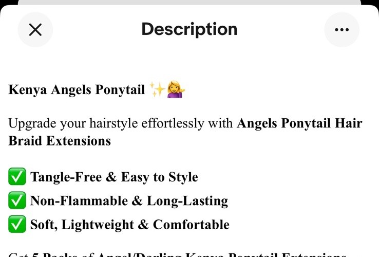 Darling Passion For Hair Pony Tail Star 100% Kanekalon Kenya 3 Pack Color :1/33