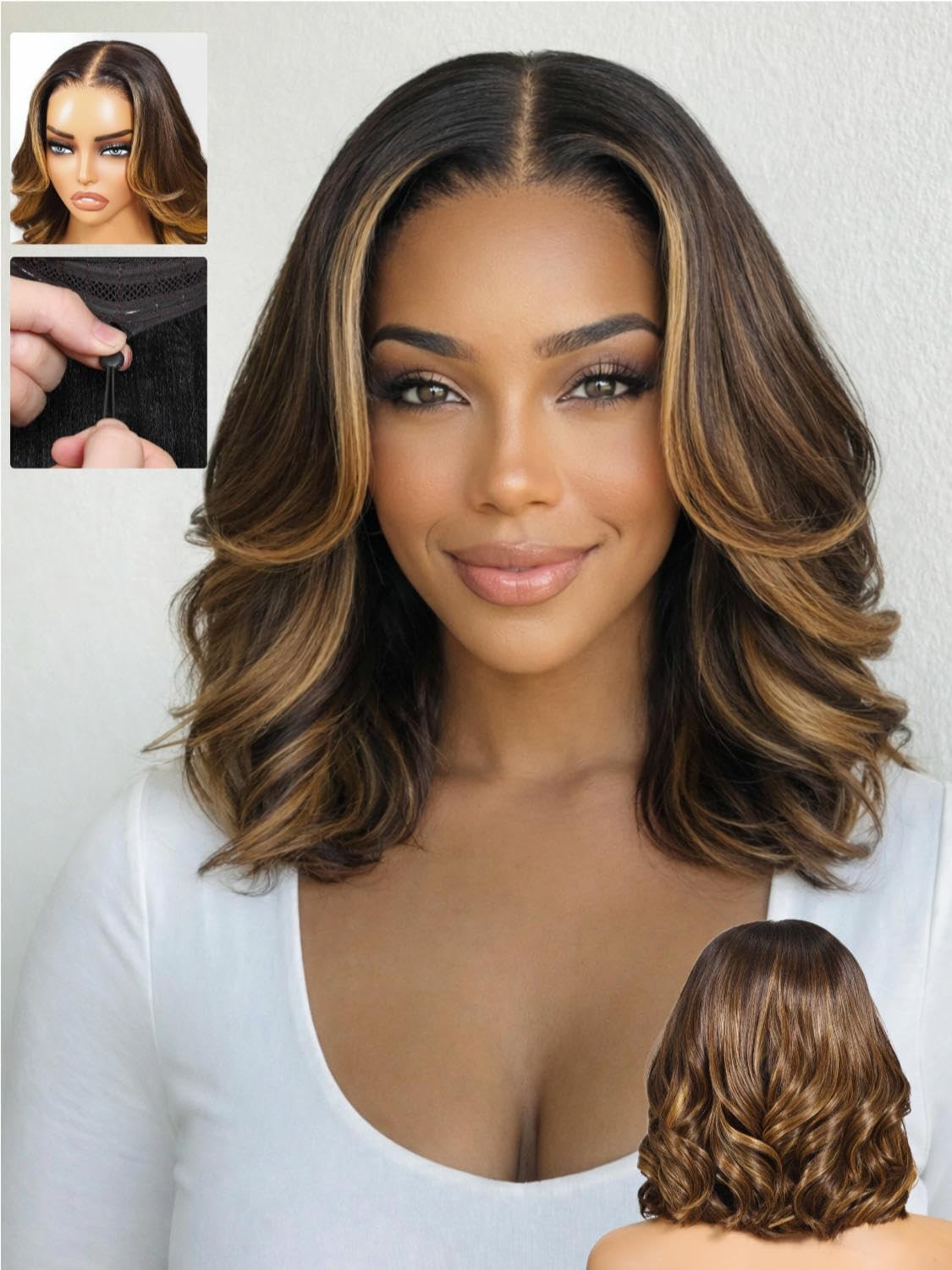 Beauty Forever Glueless Bob Wig Human Hair 13X4 Hd Lace Front Body Wave