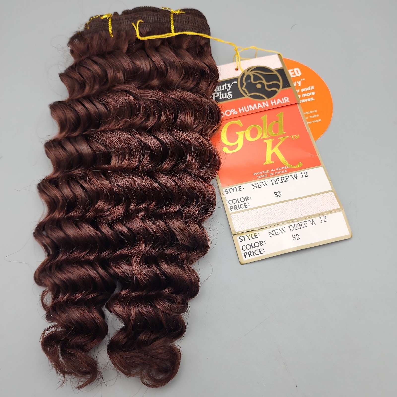 100% Human Hair New Deep W 12 Janet Collection Gold K Color 33 Wet & Wavy