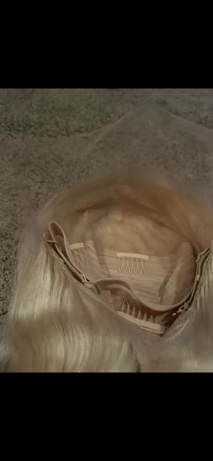 28in Lace Front Platinum Blonde Body Wave Wig Free-Part Adjustable Human Hair