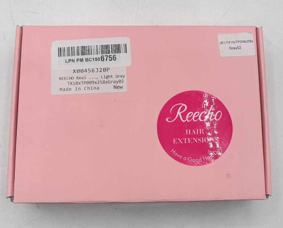 Reecho 4.5″x3.5″ 10 In Light Grey Swiss Base Human Hair Topper