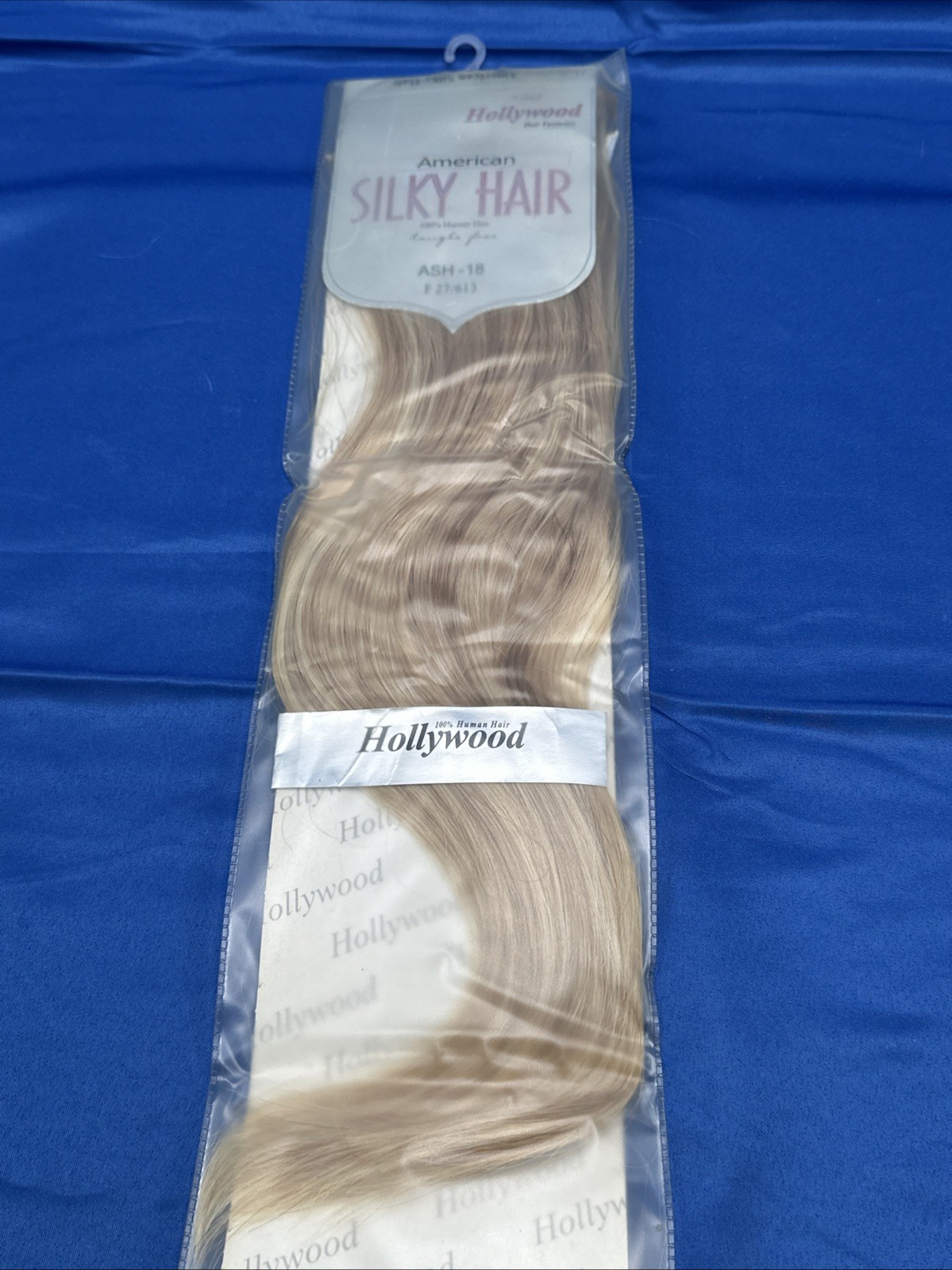 New NOS 100% Human Hollywood American Silky ASH-18 Hair 18” Dirty Blonde Color