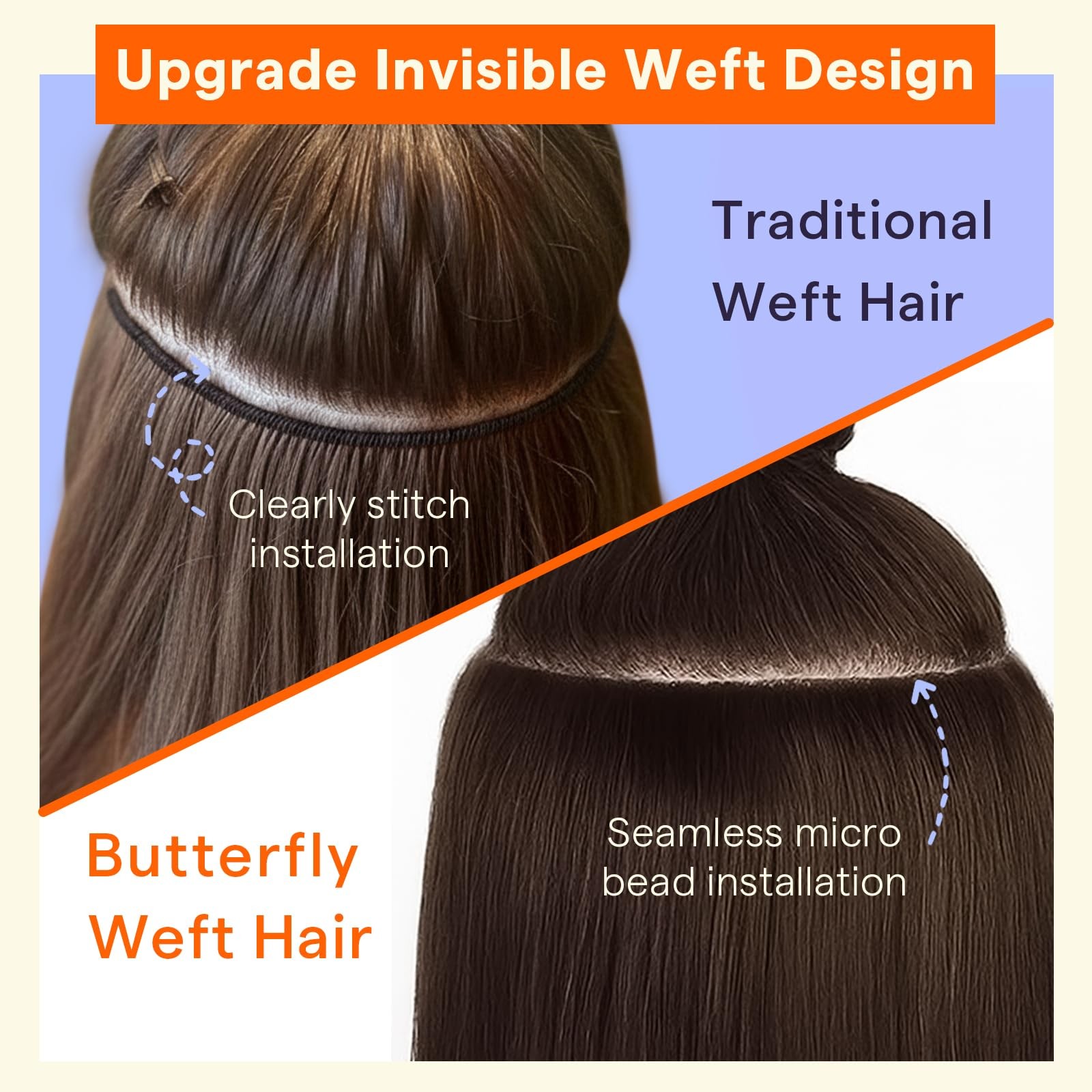 Full Shine Butterfly Weft Hair Extensions 24 Inch 100G 5 Pcs Ash Blonde