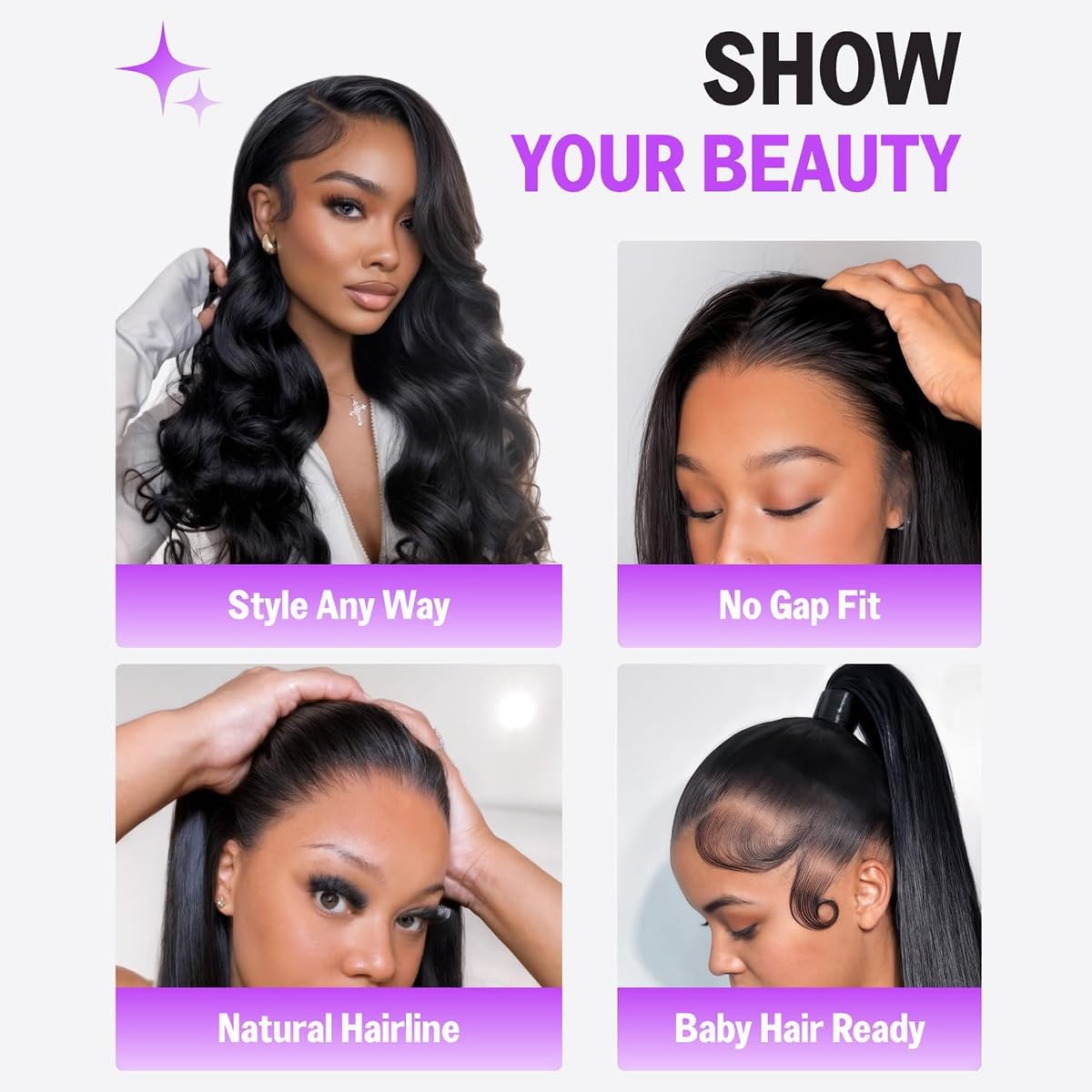 Cikana Wear And Go Glueless Body Wave Lace Front Wigs Human Hair 13X6 Hd Lace
