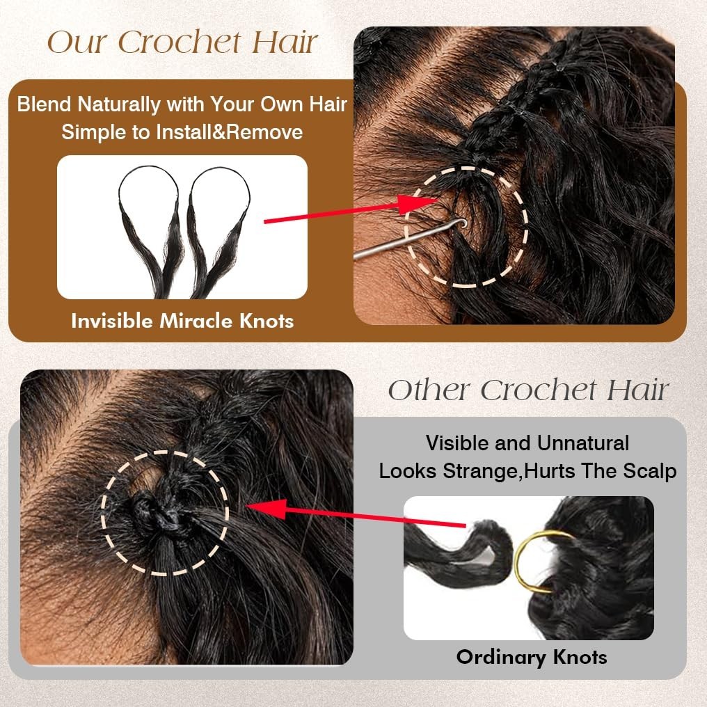 Deep Wave Invisible Knots Pre-Separated Human Hair Bundle 16 Inch 60g 16A Grade