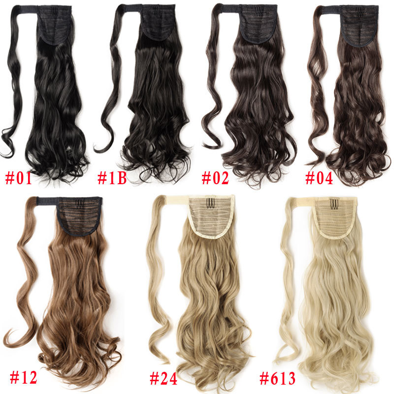 1PCS Real Thick Clip In as Human Remy Hair Extensions Pony Tail Wrap On Ponytail
