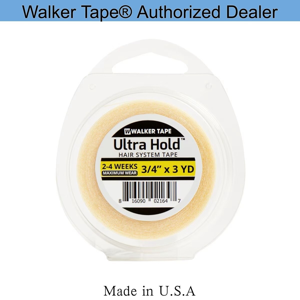 Walker 3/4″x 3yards Ultra Hold Roll Tape, Double Sided Adhesive, Toupee Tape
