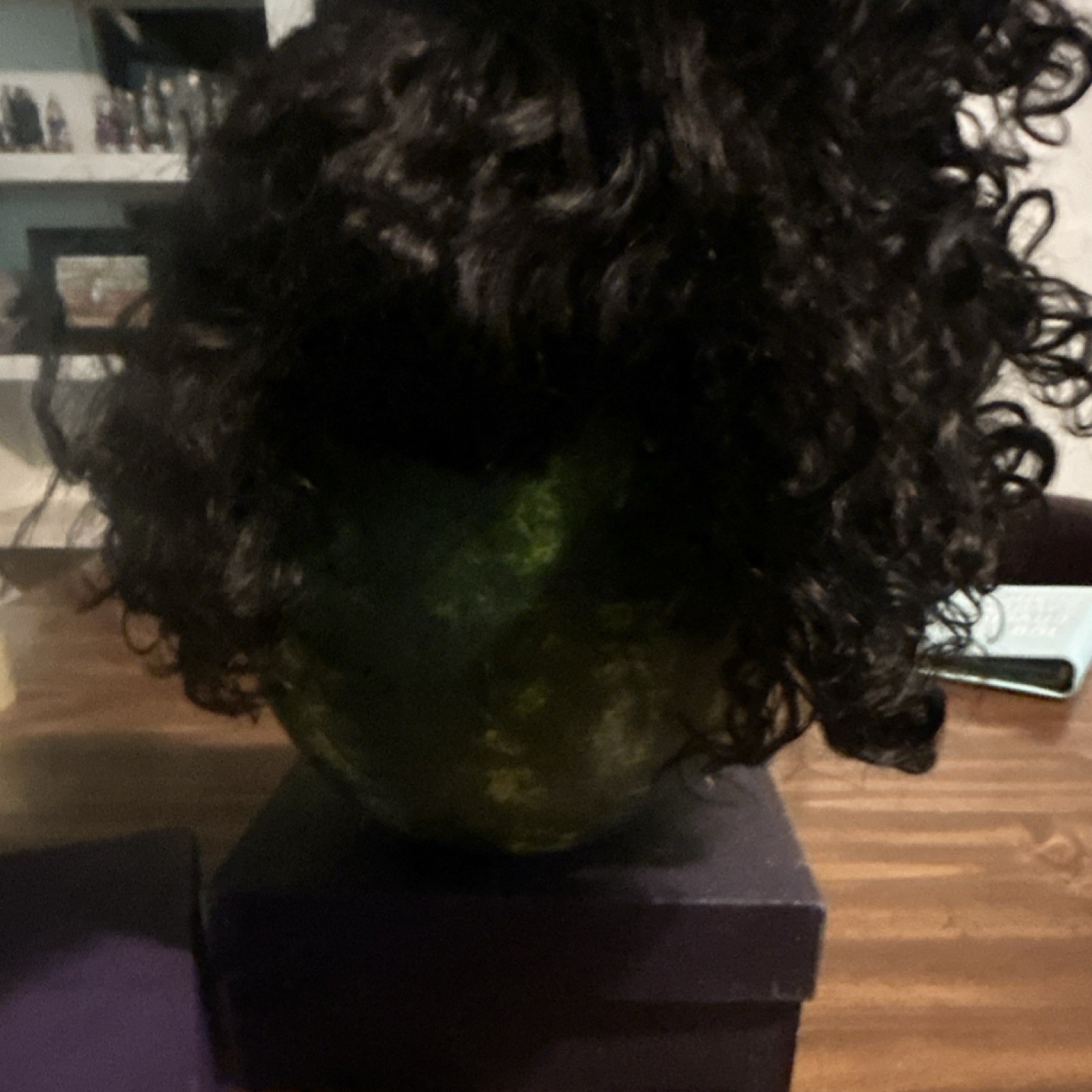 Luvme Hair Short Curly Black Lace Front Human Hair Wig Adjustable Strap