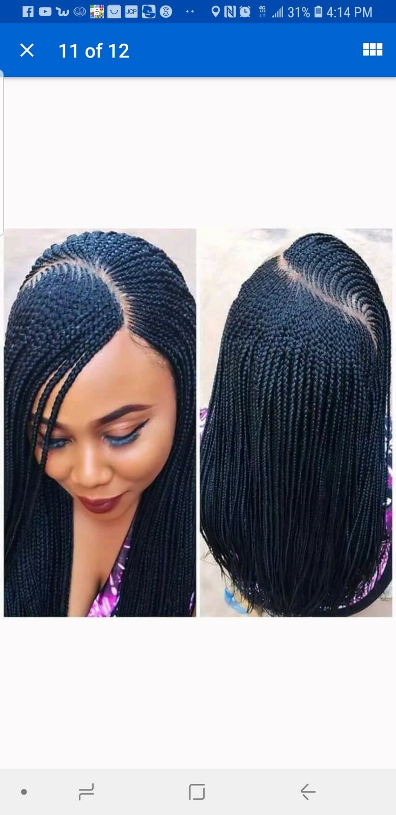 Braided wig:Handmade Cornrows & lemonade braids wigs,PRE-ORDER ONLY.2-3WEEKS.USA