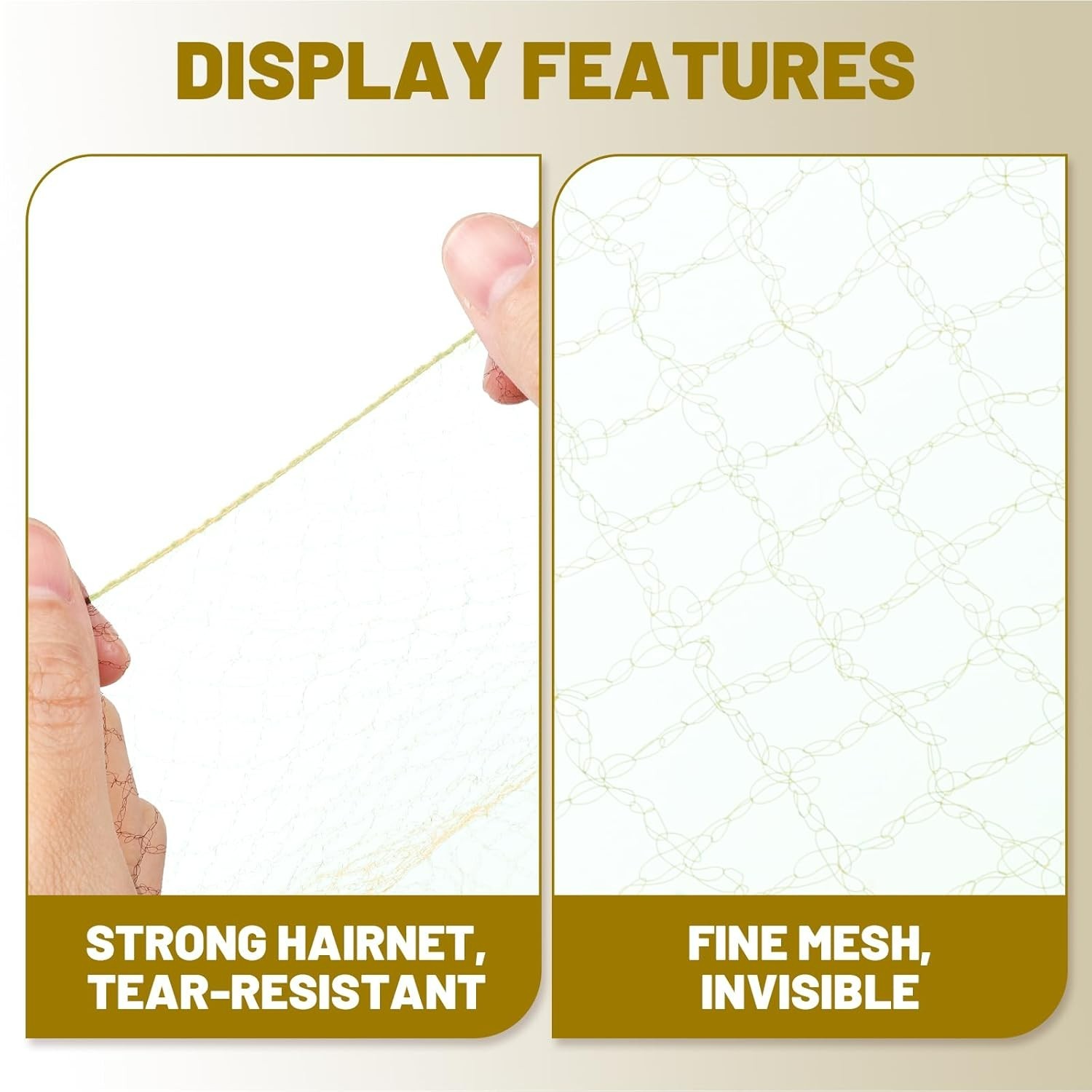 Blonde Hair Nets, 24” Invisible Nylon Hair Nets for Women and Men, Hair Net f…